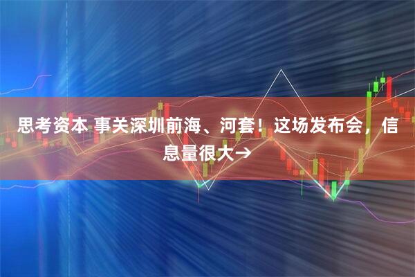 思考资本 事关深圳前海、河套！这场发布会，信息量很大→